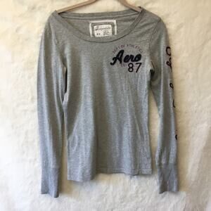 Aeropostale Girl Gray Long Sleeve Top